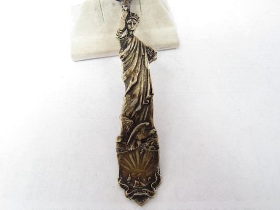 Heavy 1 Ounce Sterling SILVER New York Collectors Spoon With Statue of  Liberty 