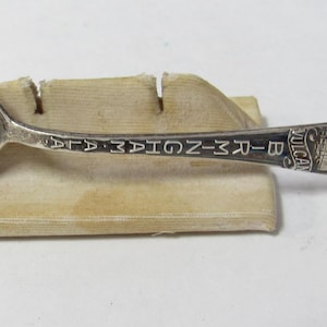 Sterling Silver Vintage Collectors Spoon Birmingham Alabama with Vulcan ''god of fire" on Handle