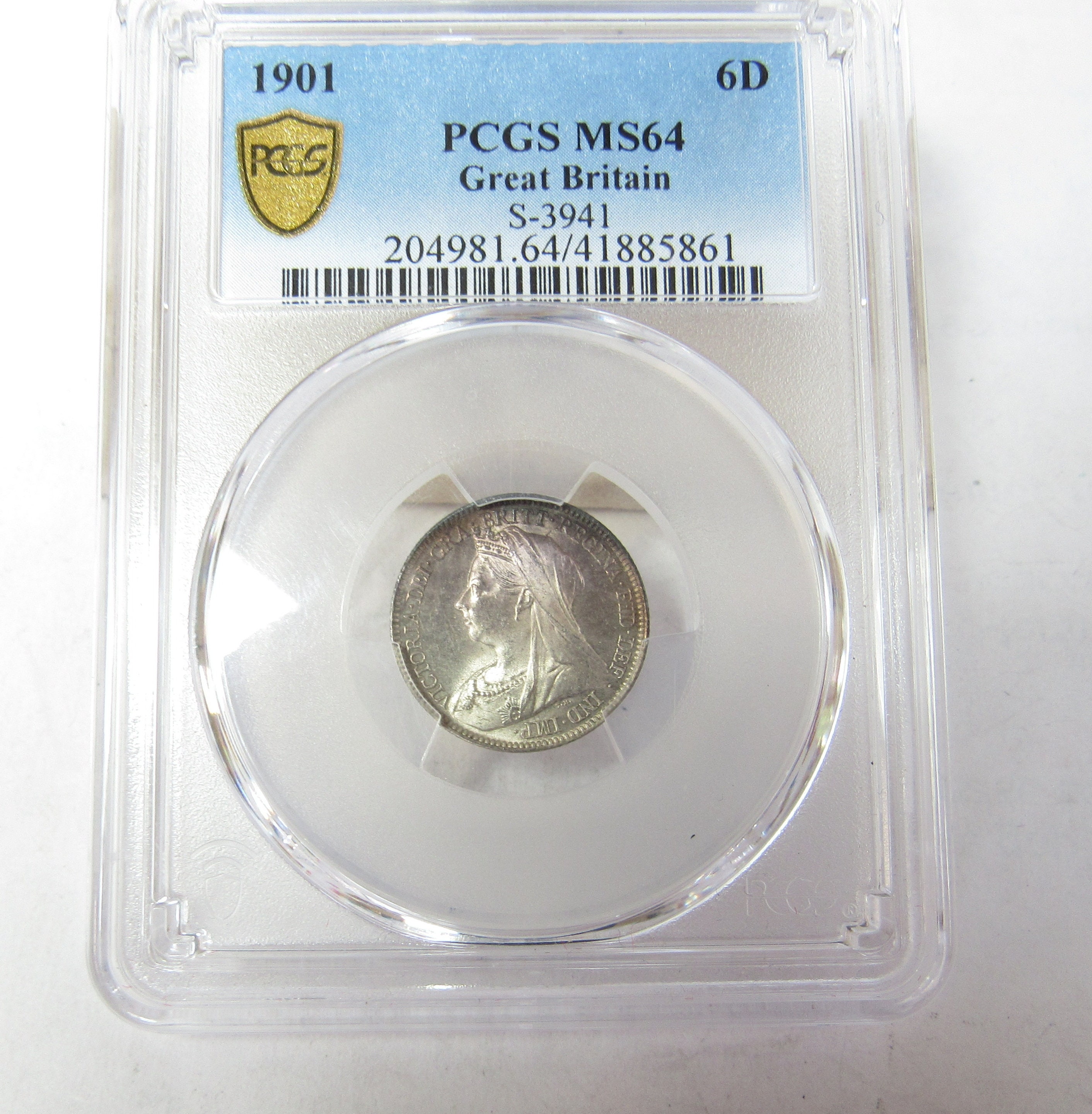 Quick Flip/ PCGS MS64 1901 Great Britain 6 Six Pence (RARE) Silver