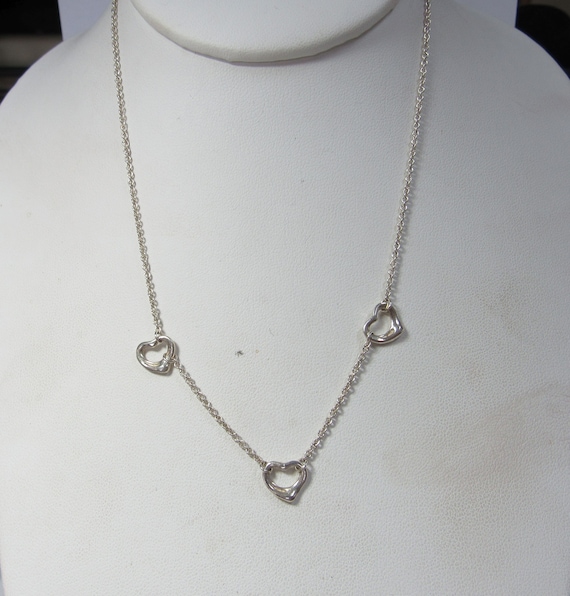 Tiffany & Co Sterling SILVER 16" Heart Necklace