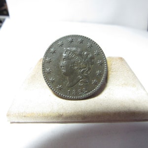 Large Cornet 1822 CENT Copper Coin United States VF +