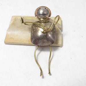Hand Crafted Sterling Silver Mexican Girl Figural Brooch