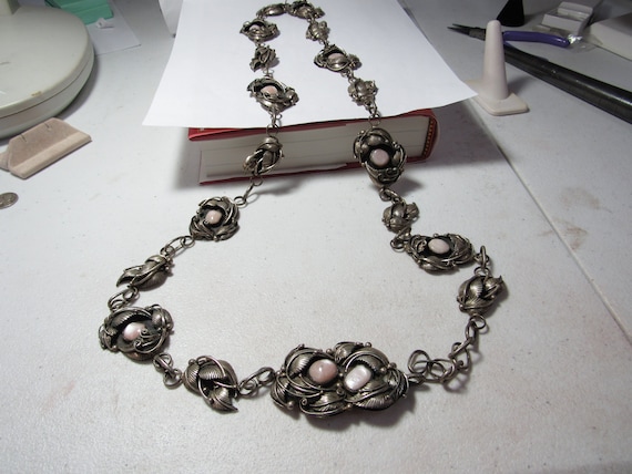 Native American Solid Sterling SILVER BELT With P… - image 1