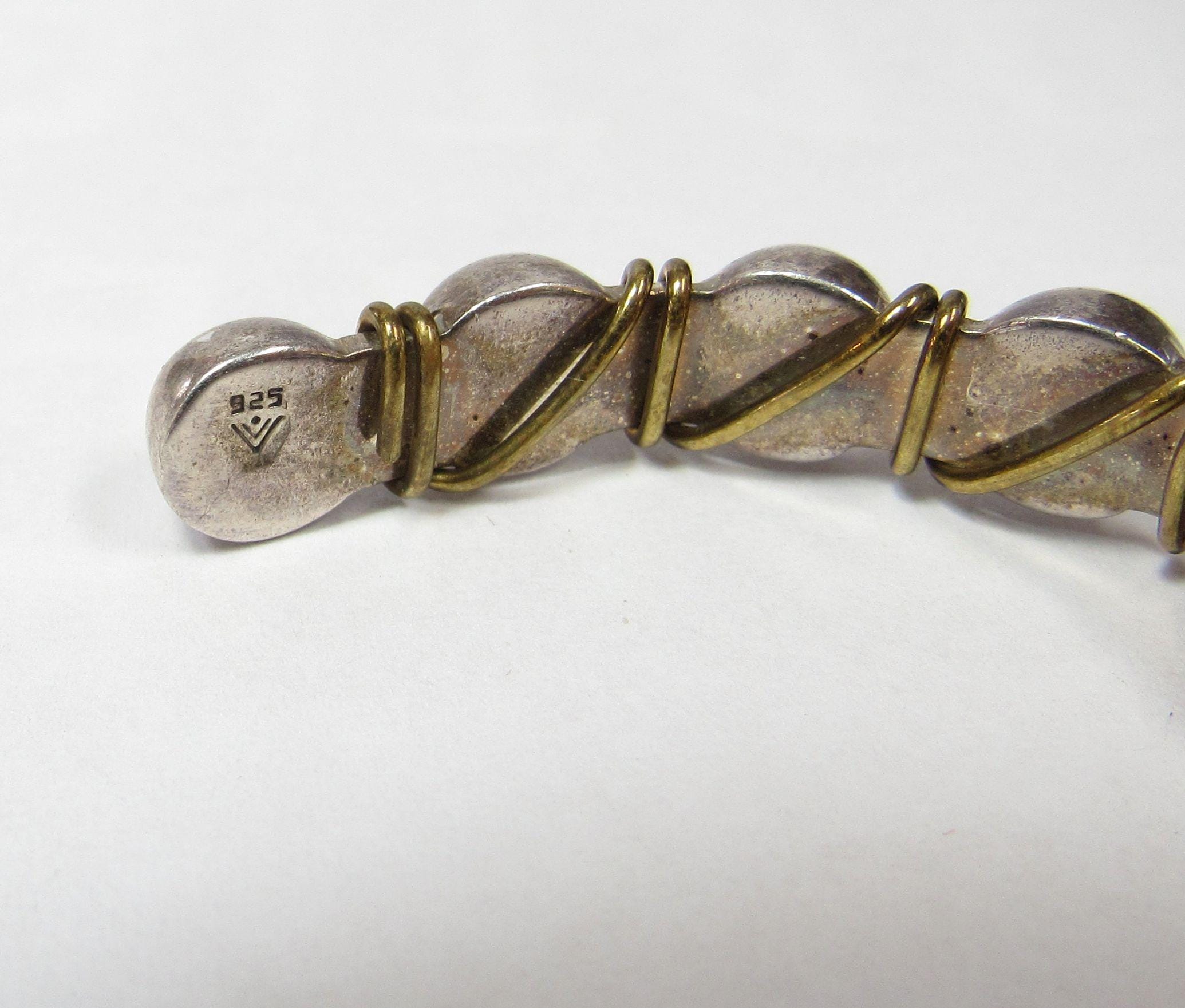 SILPADA Solid Sterling SILVER and Brass Ball Style Cuff  Awesome Silpada wide brass cuff bracelet main image 0