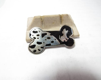 Disney 101 Dalmatians Solid Sterling SILVER Pin / Brooch made in Mexico