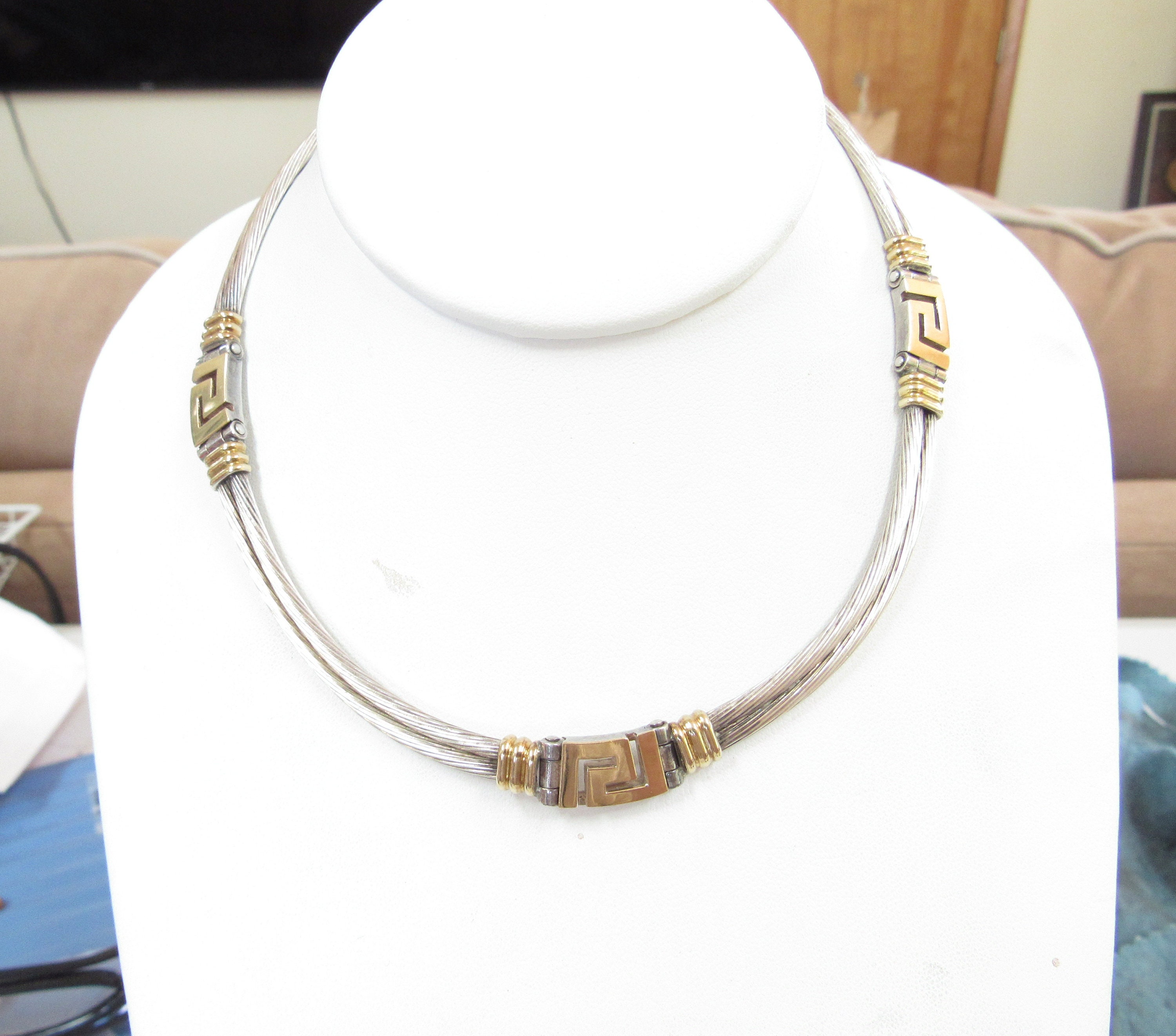 Greek Key Necklace - Solid 16 Inches