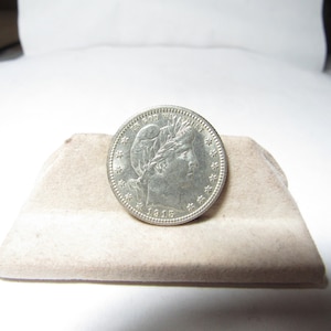 Barber 1915 Silver Quarter United States Coin AU