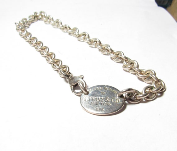 Original Tiffany & Co Sterling SILVER Link Chain … - image 3