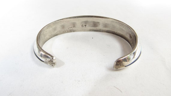 Native American Cuff Bracelet Sterling Silver Pol… - image 4