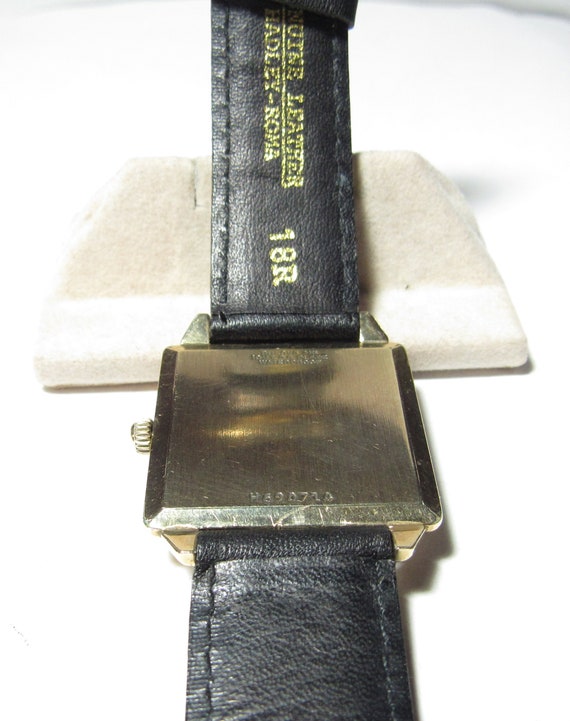 Vintage Square Bulova Wrist Watch 17 Jewel 10k R.… - image 2