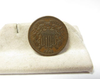 アメリカ　２セント銅貨　1864年 美品 2セント 1864年 大型モットー銅貨 米国 XF - Etsy 日本
