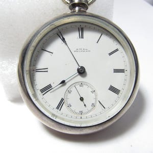 Montre De Poche Vintage WALTHAM En Argent Sterling - 56 Mm, Occasion, Pièce Collection
