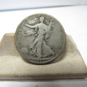 Key Date 1921 S  Walking Liberty Half Dollar United States Silver Coin Fine