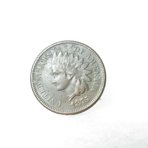 Semi Key Date United States 1875 Indian Head Cent Copper Coin XF Details