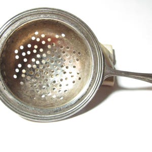 Antique Sterling SILVER Tea Strainer 5 1/2&quot; long