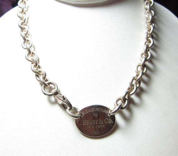 Original Tiffany & Co Sterling SILVER Link Chain … - image 1