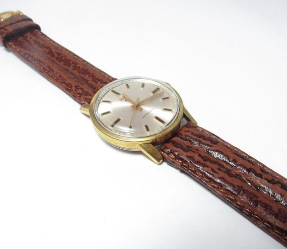 Vintage Elgin Automatic Wrist Watch 17 Jewel With Leather  display picture 1