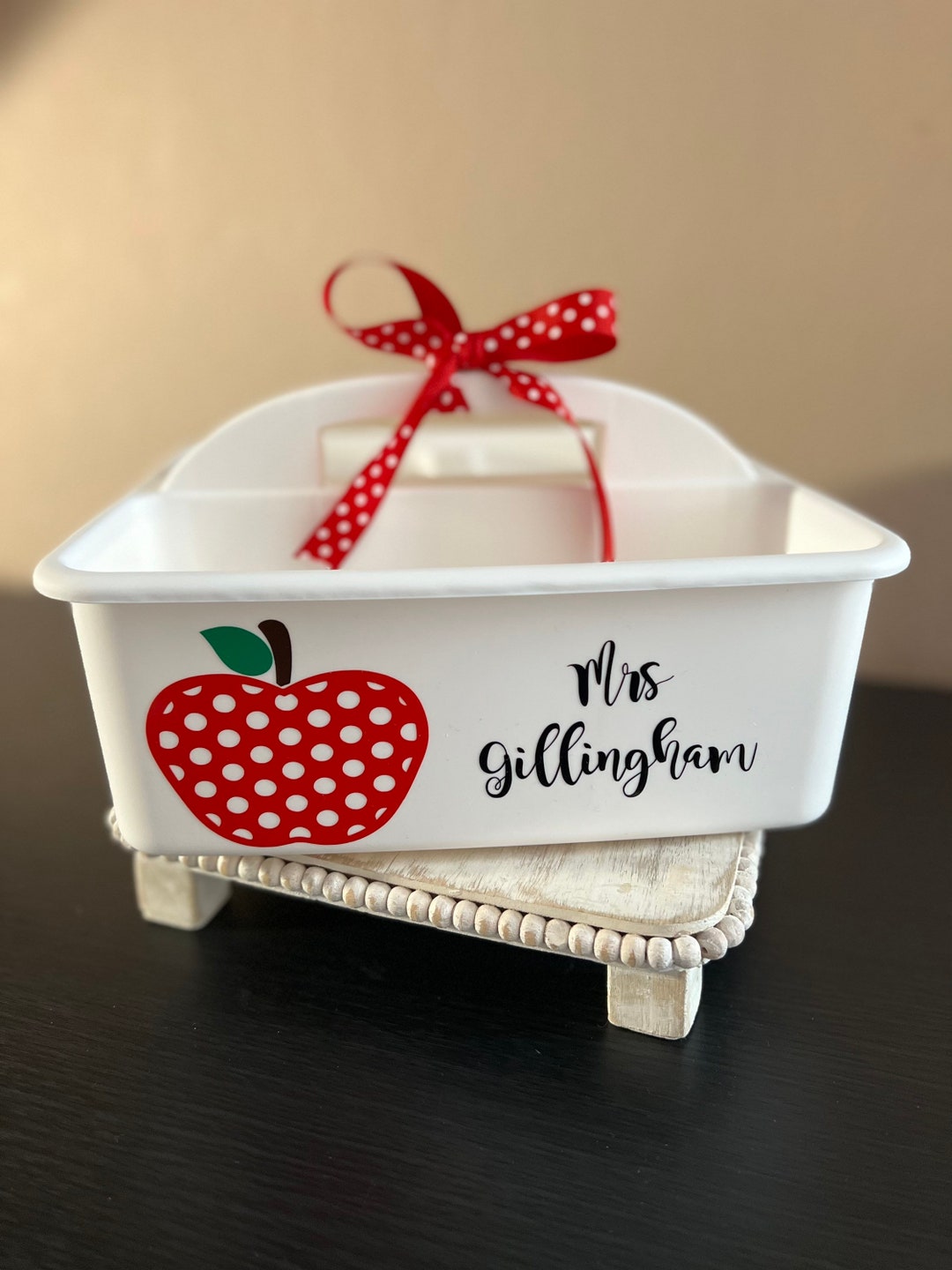 Personalized Teacher Caddy Teacher Appreciation Gift Teacher Etsy