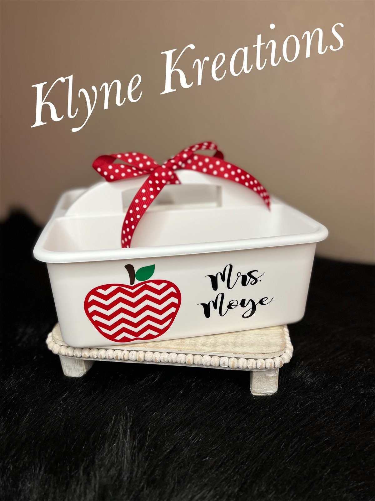 Personalized Teacher Caddy Teacher Appreciation Gift Teacher Etsy