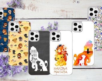 Lion King Simba, Hakuna Matata Hard Plastic Phone Case Cover. Optional add a Phone Holder!