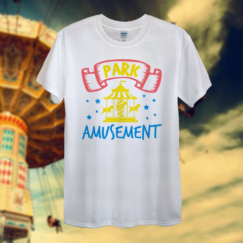 Amusement park Attractions fun roller coaster carrousel t-shirt Unisex Women