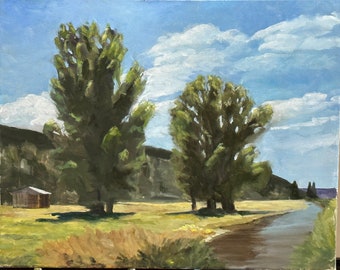 Majestuosos Álamos - Óleo 16x20