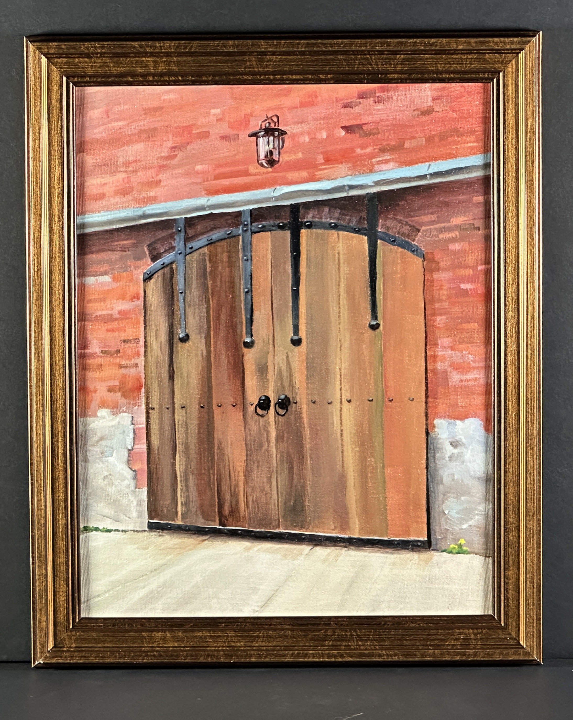 Warehouse door - 11x14 oil painting