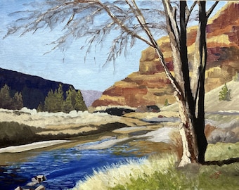 The Crooked River Oregon - 11x14 oil painting