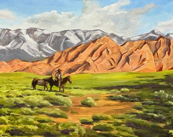 Bringing 'er back home - 16x20 original oil painting