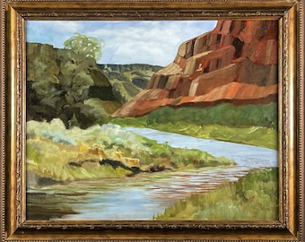 Crooked River - 16x20 original oil painting