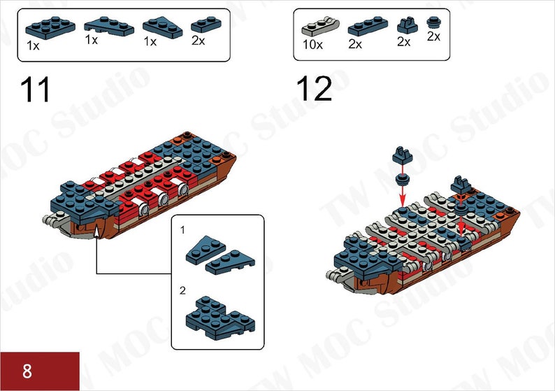 Mini Queen Anne's Revenge Instructions PDF Bricklink XML Etsy