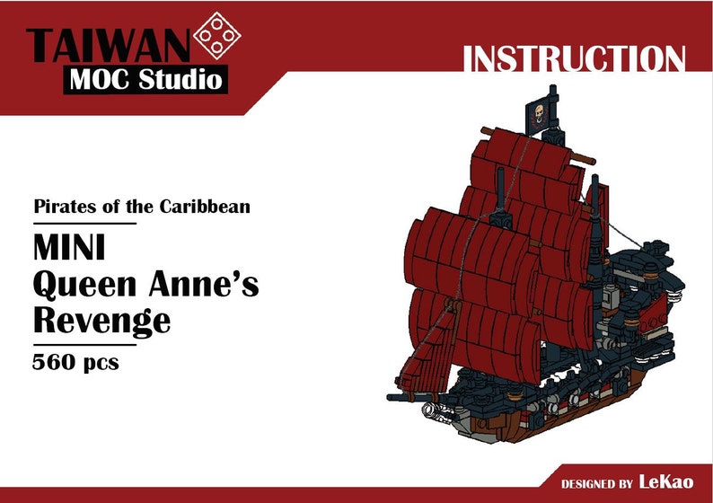 Mini Queen Anne's Revenge Instructions PDF Bricklink XML Etsy