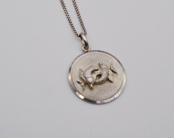 Silver Pendant with Fish Detail