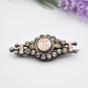 Victorian Silver and Gold Brooch