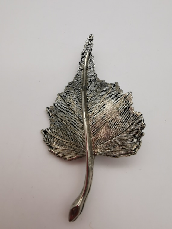 antique leaf brooch