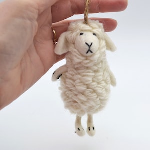Pure New Wool Knitted Sheep Hanging Decoration/Handmade