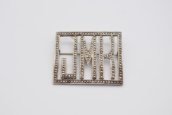 Vintage Marcasite JMK brooch