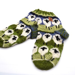 Pure Wool Knitted Winter Warm Woolly Sheep Lounge/Bed Socks