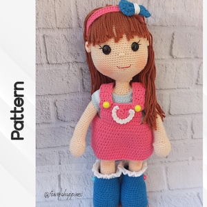 Crochet doll pattern/ Amigurumi doll pattern/ Rainbow Ruby doll pattern PDF English