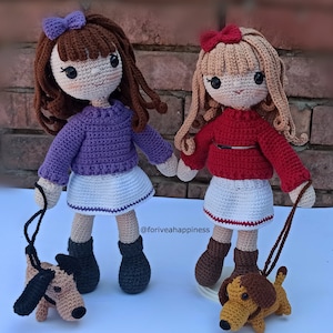 LOVELY friends crochet doll pattern amigurumi crochet doll pattern crochet Puppy pattern Digital PDF in English US Terms