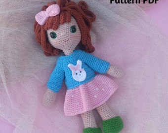Crochet Princess Doll Pattern, Crochet Removable Dress For Amigurumi Doll, Crochet Pattern PDF( English US)
