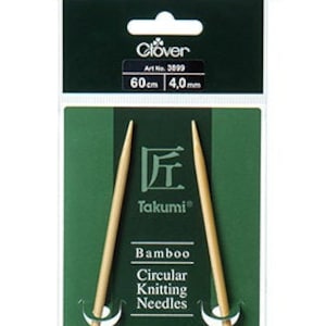 Clover / Bamboo Circular Knitting Needles Takumi 60cm /4.00mm, 3899