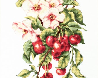 Luca-S / B205 Composition with Cherry / Cross Stitch Kit