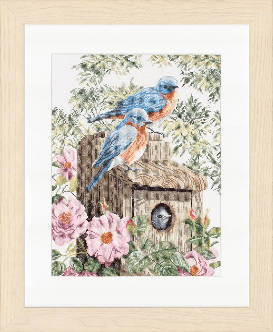 Lanarte the Art of Stitching / PN-0008325 Garden Blue Birds / Cross ...