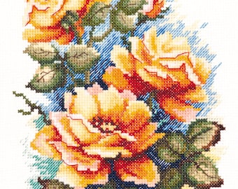 Magic Needle / 40-69 Peonies, 28 X 35 Cm / Cross Stitch Kit - Etsy 