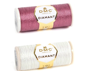 DMC Thread / 380 Diamant Metallic Embroidery Thread, 35m