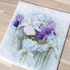 Kreuzstich-Set „Irises“ Von Luca-s – 28 X 31 Cm, 46 Farben, Inkl. Garn & Nadel