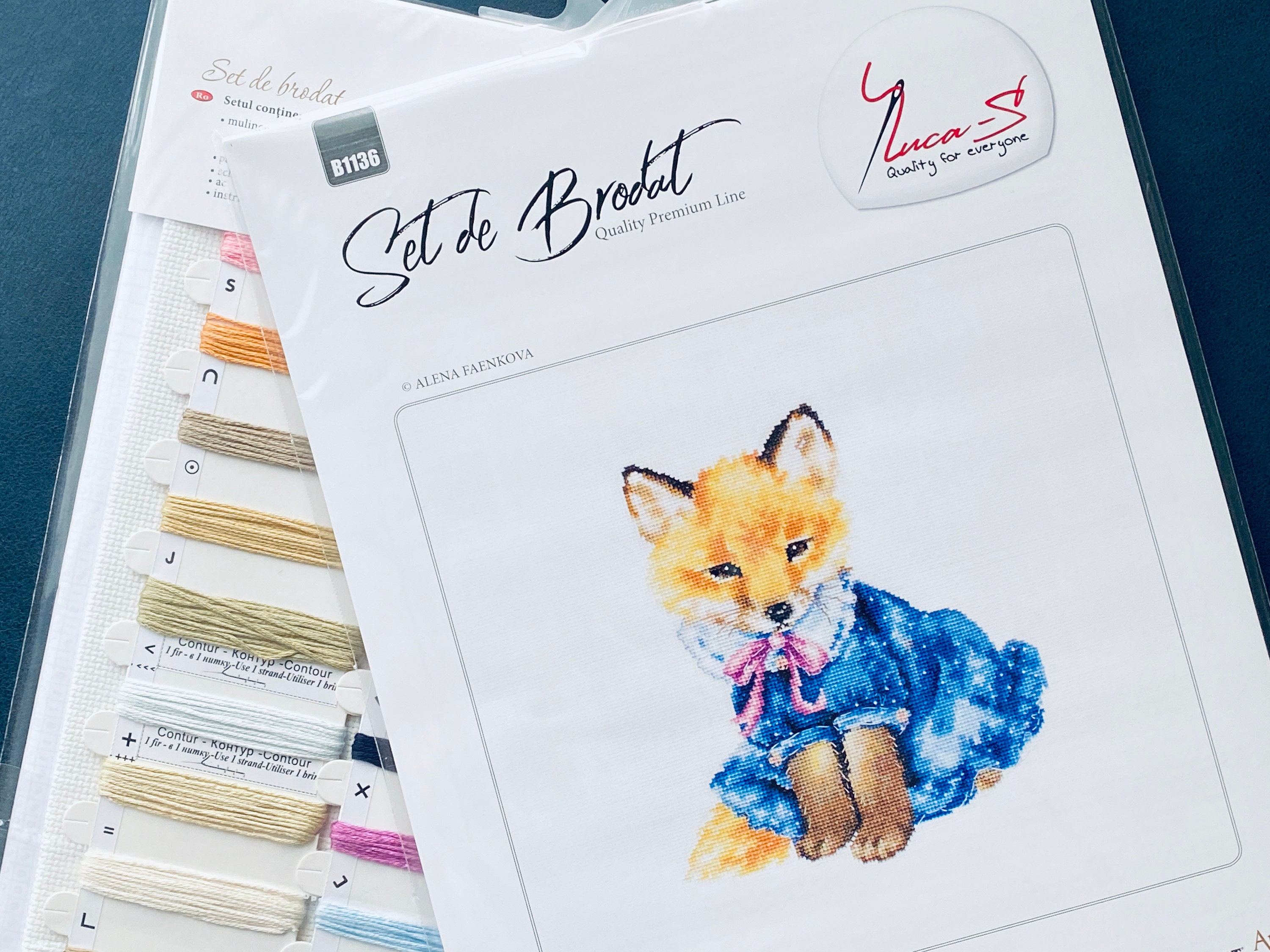 Amazon.com: Luca-S Cross Stitch Kit - Fox on Island, CD006