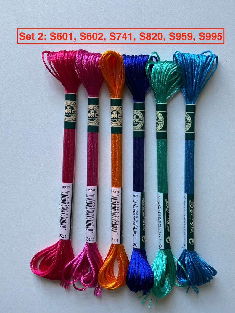 DMC 1008F Satin Thread / 6 or 8 Skeins of DMC Satin in a Set Etsy