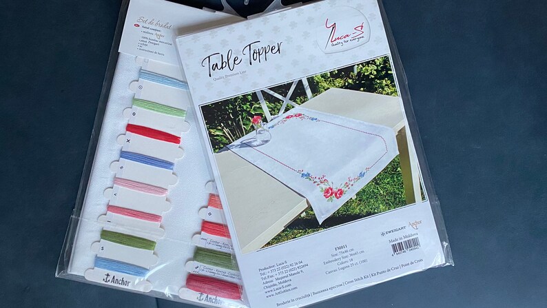 Embroidery Size 65x36 cm Cross Stitch Kit Luca-S FM011 Table Runner 75x46 cm